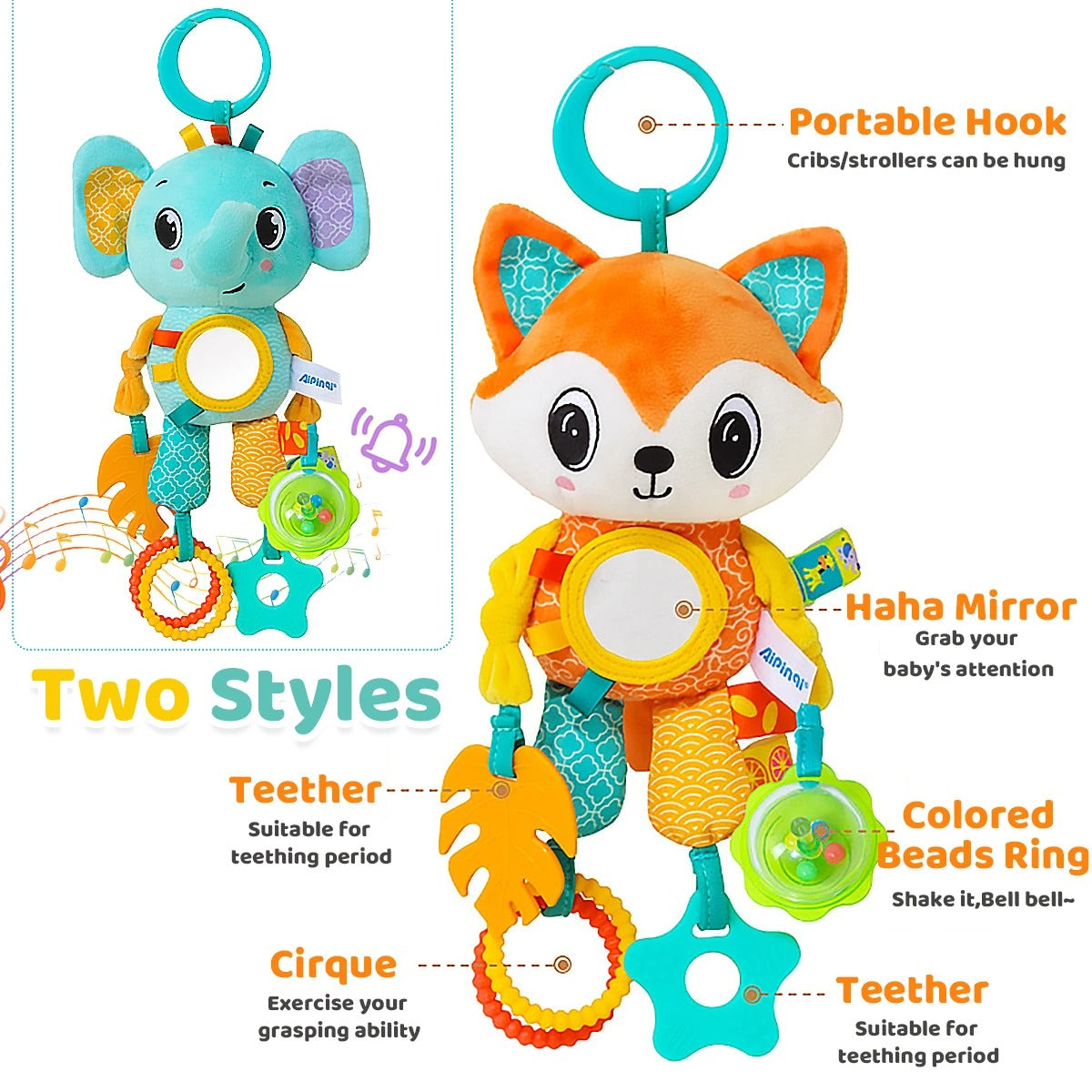 Baby sensory stroller toy
