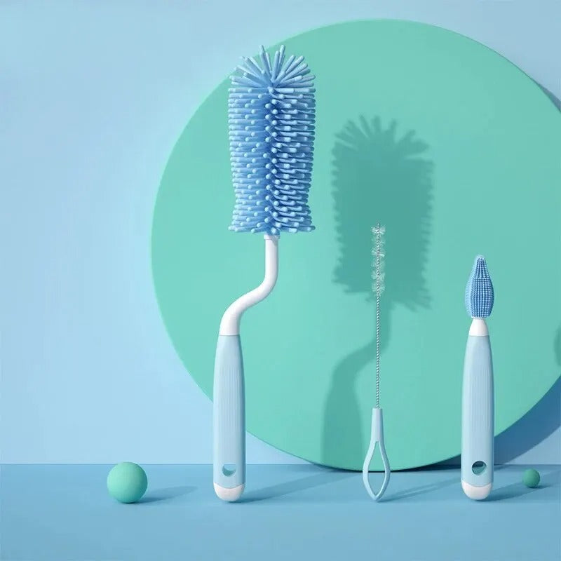 Baby 3 piece Silicone Bottle Brush Set