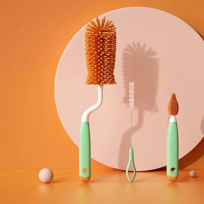 Baby 3 piece Silicone Bottle Brush Set