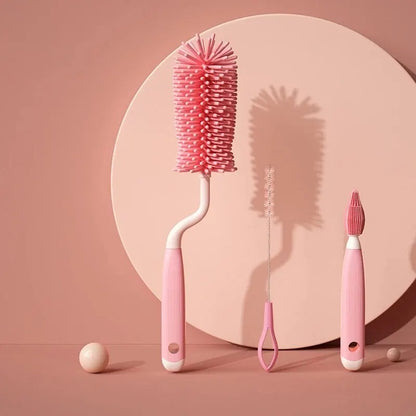 Baby 3 piece Silicone Bottle Brush Set
